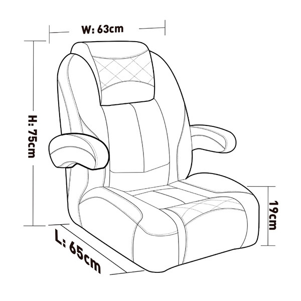Kimpex Captain Boat Seat High-back captain seat - 778043