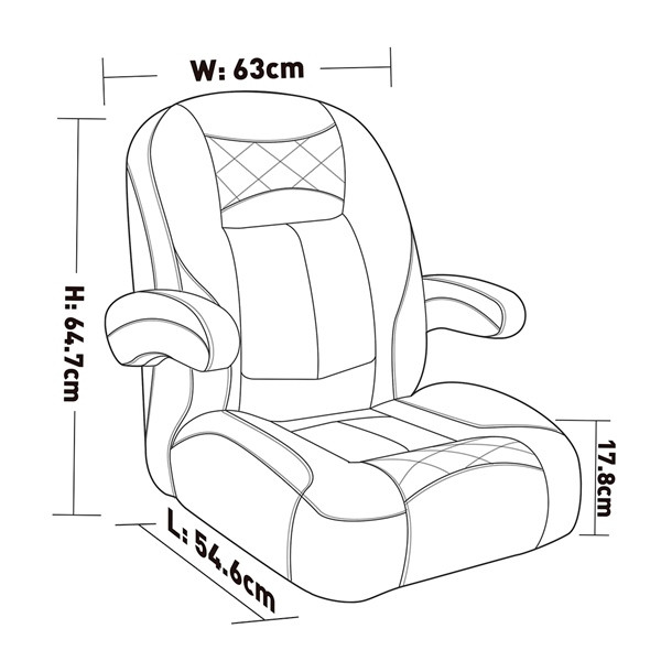 Kimpex Captain Boat Seat Low-back captain seat - 778044