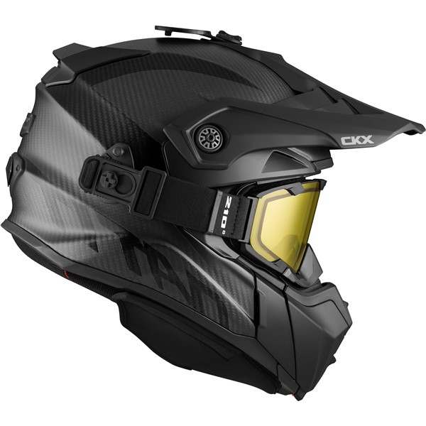CKX Titan Original Carbon Helmet - Trail and Backcountry Solid - 210° Goggle Included - XL - 507255