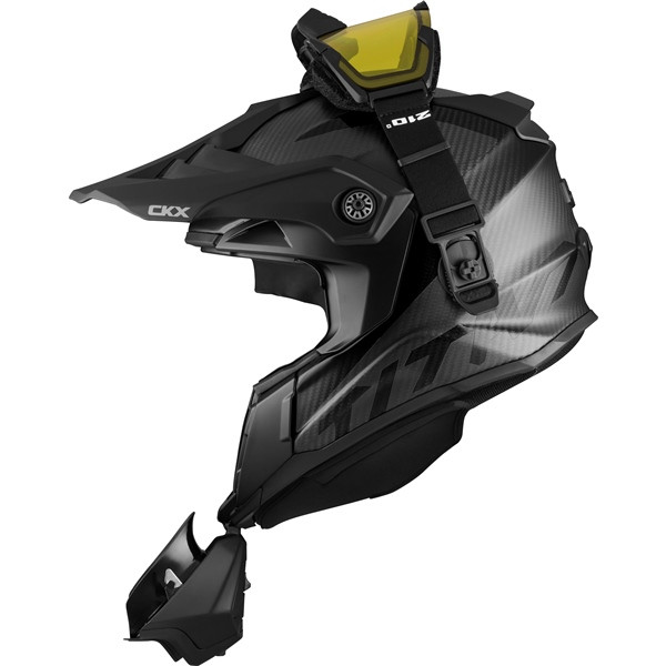 CKX Titan Original Carbon Helmet - Trail and Backcountry Solid - 210° Goggle Included - XL - 507255