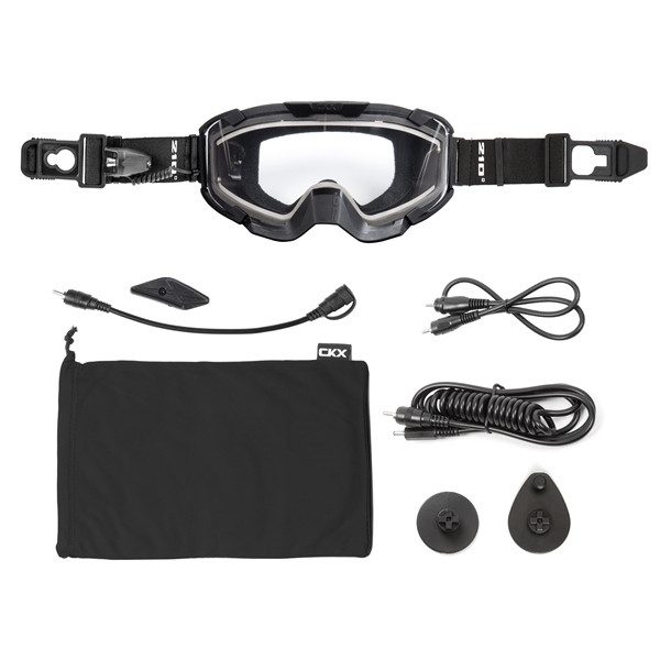 CKX Insulated Electric 210° Goggles for Trail Matte Black - 120350