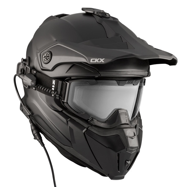 CKX Titan Original Electric Combo Helmet – Trail and Backcountry Solid - 210° Goggle Included - 2XL - 509166