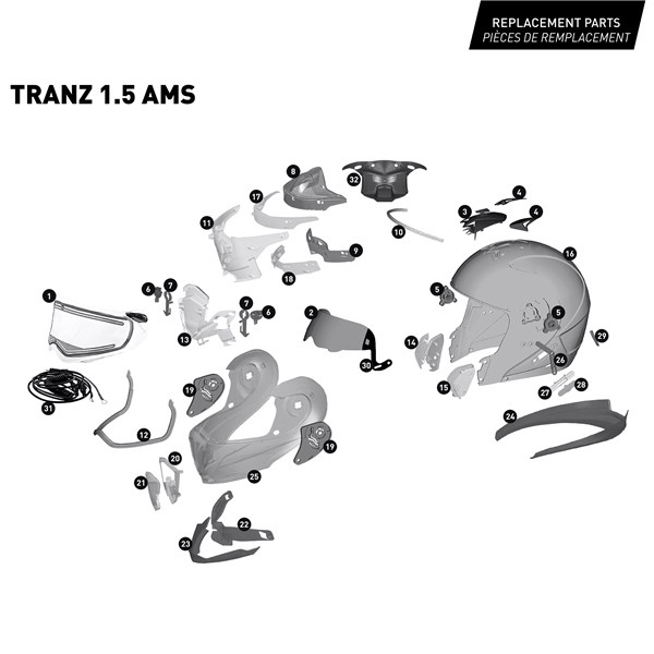 CKX Tranz 1.5 AMS Modular Helmet Cyber - 3XL - 516357