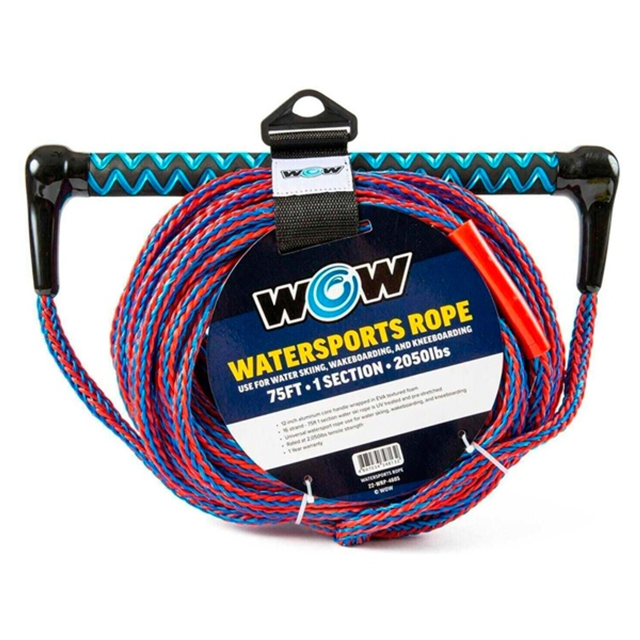 WOW 75' Watersports Tow Rope with EVA Handle Tow rope - 778068 WOW 75' Watersports Tow Rope with EVA Handle Tow rope - 778068