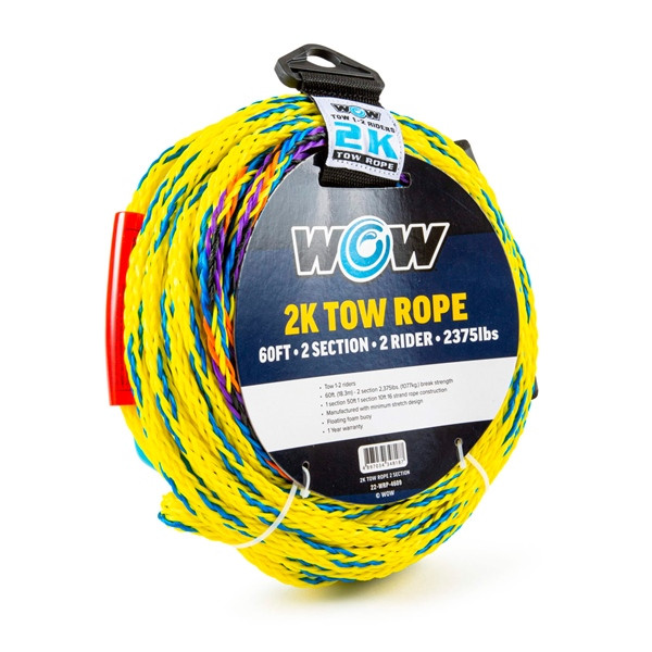 WOW 60' Tow 2-rider 2K tow rope with 2 sections Tow rope - 778072
