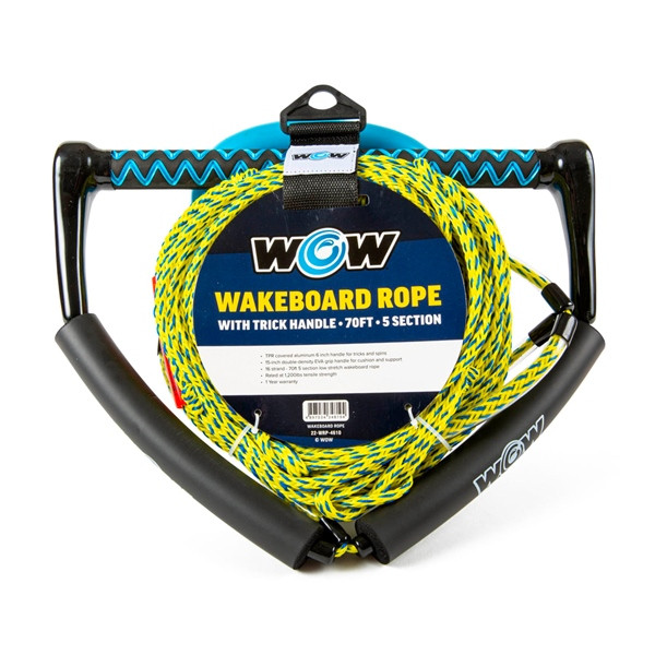 WOW 70' Wakeboard Rope- with Trick Handle Tow rope - 778073