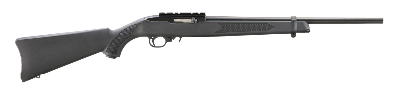 Ruger 10/22 Carbine Semi-Auto Rifle, 22 LR, 18.5" Barrel,  Black Synthetic Stock, Scope Base, 10-Rnd
