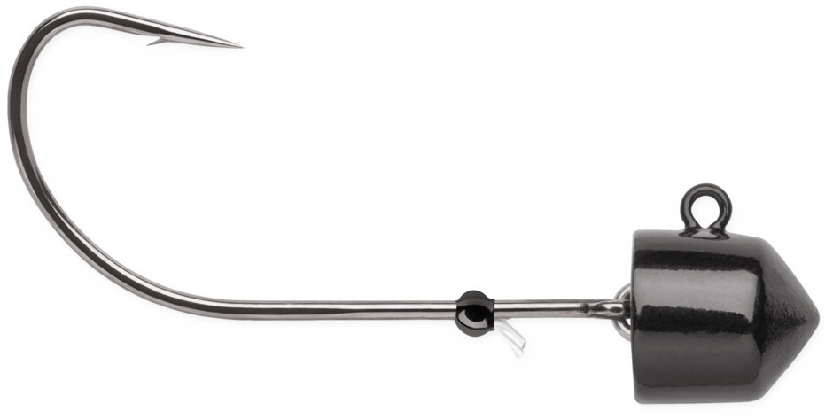 VMC Swingin' Ned Rig Jig, 1/4 Oz, #1 Hook, Black,3 Pack