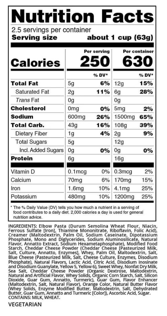 Ready Wise Foods Golden Fields Mac & Cheese - Vegetarian