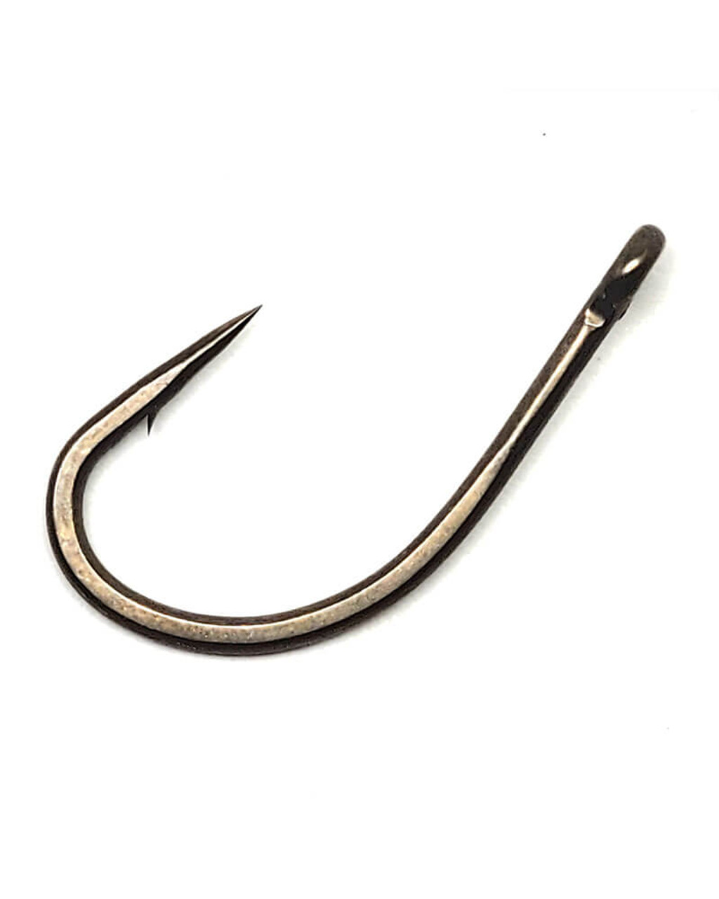Gamakatsu G-Carp Super Pop Up Hook, Micro Barb, Flat Forged Std Wire, 15A Turned Eye, Nano Smooth Coating, Bronze Sz 8, 10 PK