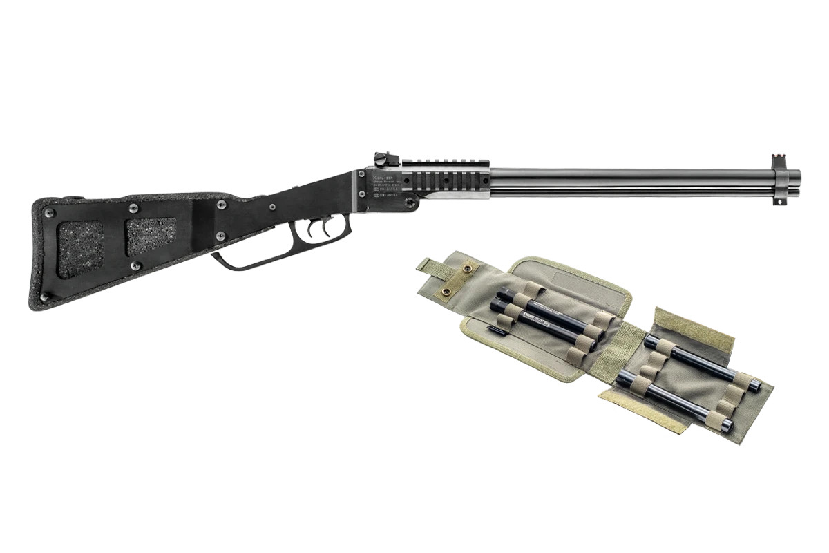 Chiappa M6 Folding Shotgun/Rifle, 20GA / .22 LR, 18.5" Barrel, PPS Foam & Steel Stock with 4 Caliber Adapter Inserts