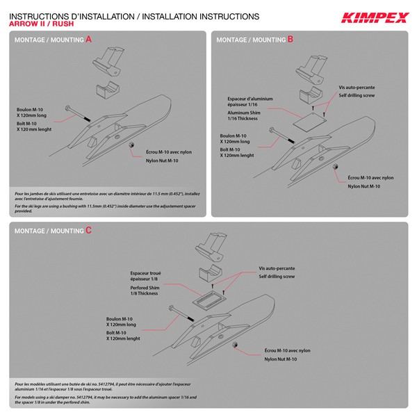 Kimpex Rush Ski Kits - 272621