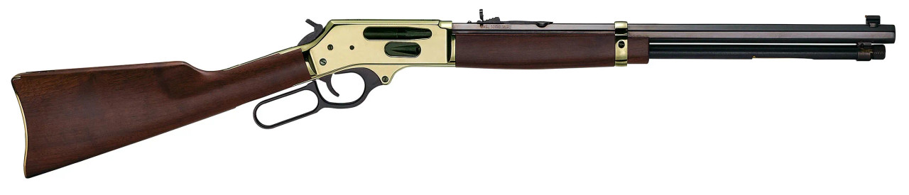Henry Brass Lever Action Rifle, .30-30 Winchester, 20" Octagon Barrel, Walnut Stock