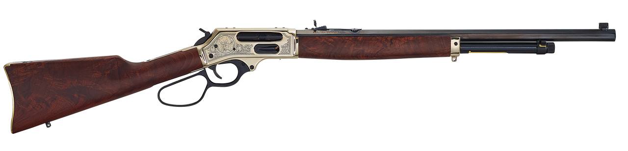 Henry Brass Wildlife Edition Lever Action Rifle, .45-70 Gov't , 22" Octagon Barrel, Fancy Walnut Stock