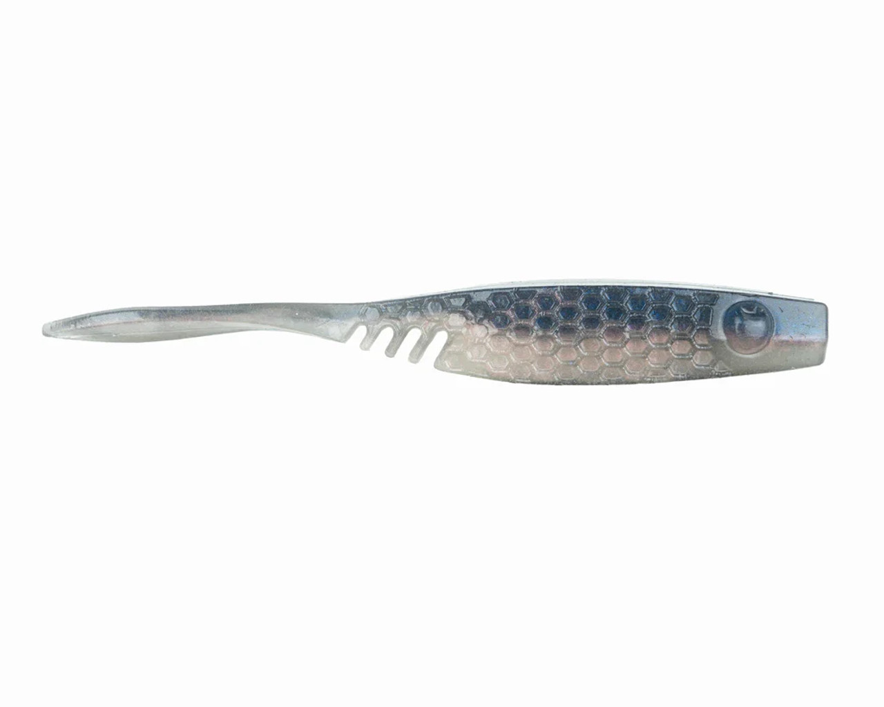 Netbait Baitfuel HexTek Eko Shad, 4", Pro Blue Red Pearl, 8 pack