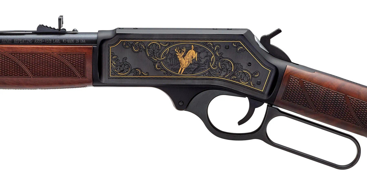 Henry Steel Wildlife Edition Lever Action Rifle, .30-30 Win,  20" Barrel, Fancy American Walnut Stock
