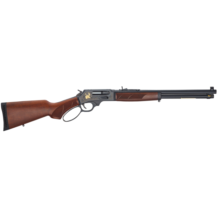 Henry Steel Wildlife Edition Lever Action Rifle, .45-70 Gov't,  18.43" Barrel, Fancy American Walnut Stock