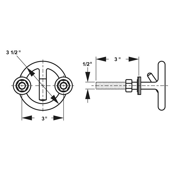 Kimpex Transom Mount Ski Tow Stainless steel - 750113