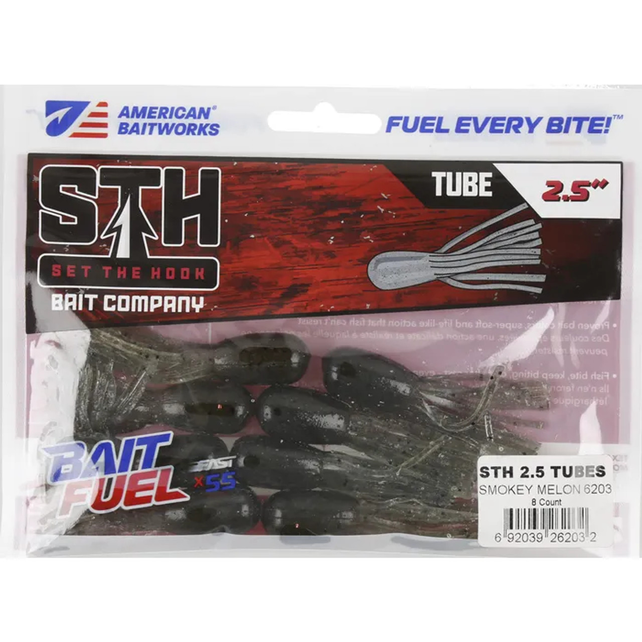 Set The Hook 2.5" Tubes, Smokey Melon, 8pk