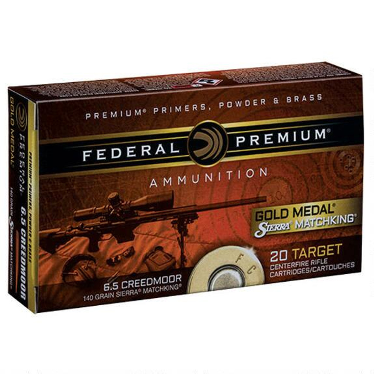 Federal Gold Medal Match 6.5 Creedmoor 140 Gr BTHP, 20 Rnds Federal Gold Medal Match 6.5 Creedmoor 140 Gr BTHP, 20 Rnds
