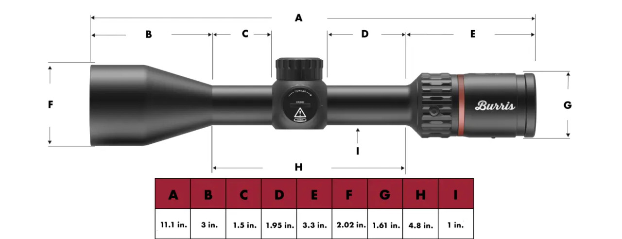 Burris Fullfield 3-12x42mm, Plex Reticle