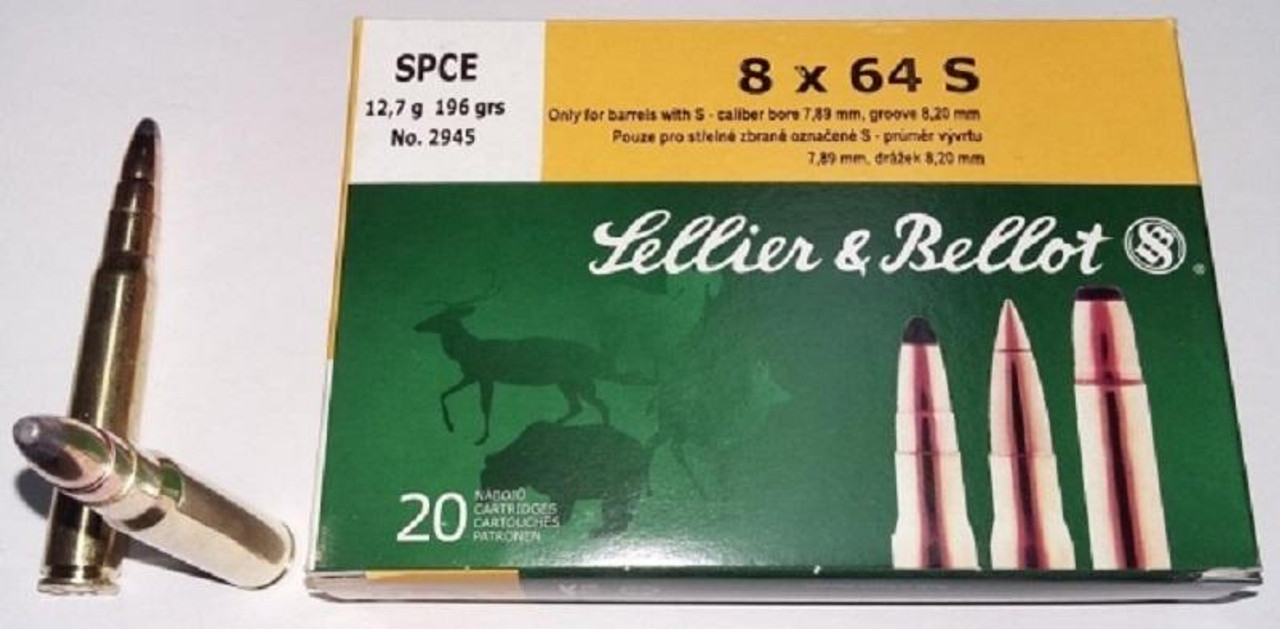 Sellier and Bellot 8 X 64 S 196 Gr. SPCE 20 Rds