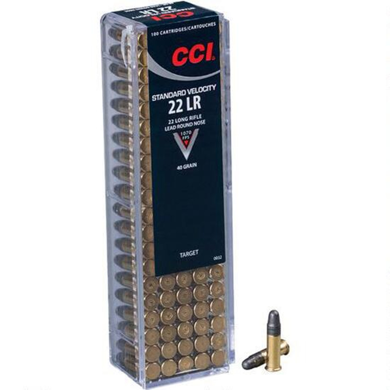 CCI Standard Velocity .22 Long Rifle, 40 Grain LRN 100rds