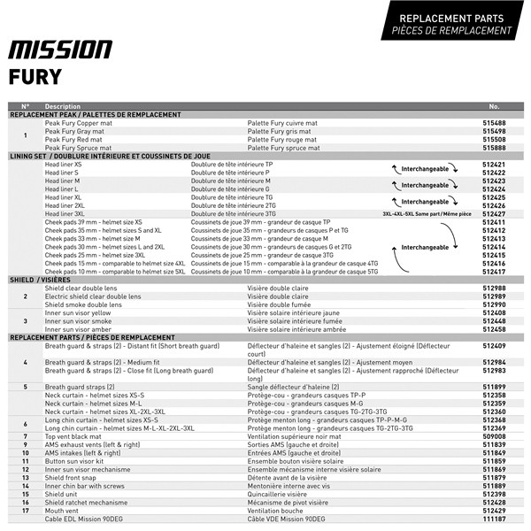 CKX Mission Free-Face Helmet Claw - M - 518093