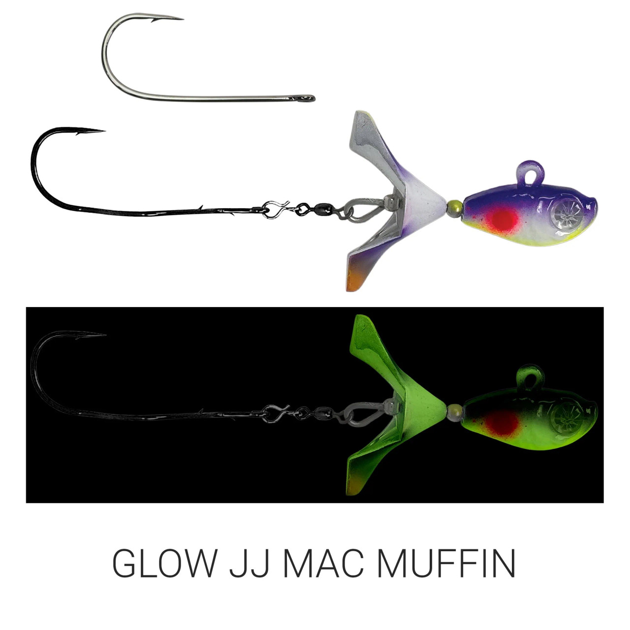 Kalin's Google Eye Tungsten Search Bait, 5/8oz, Glow JJ Mac Muffin