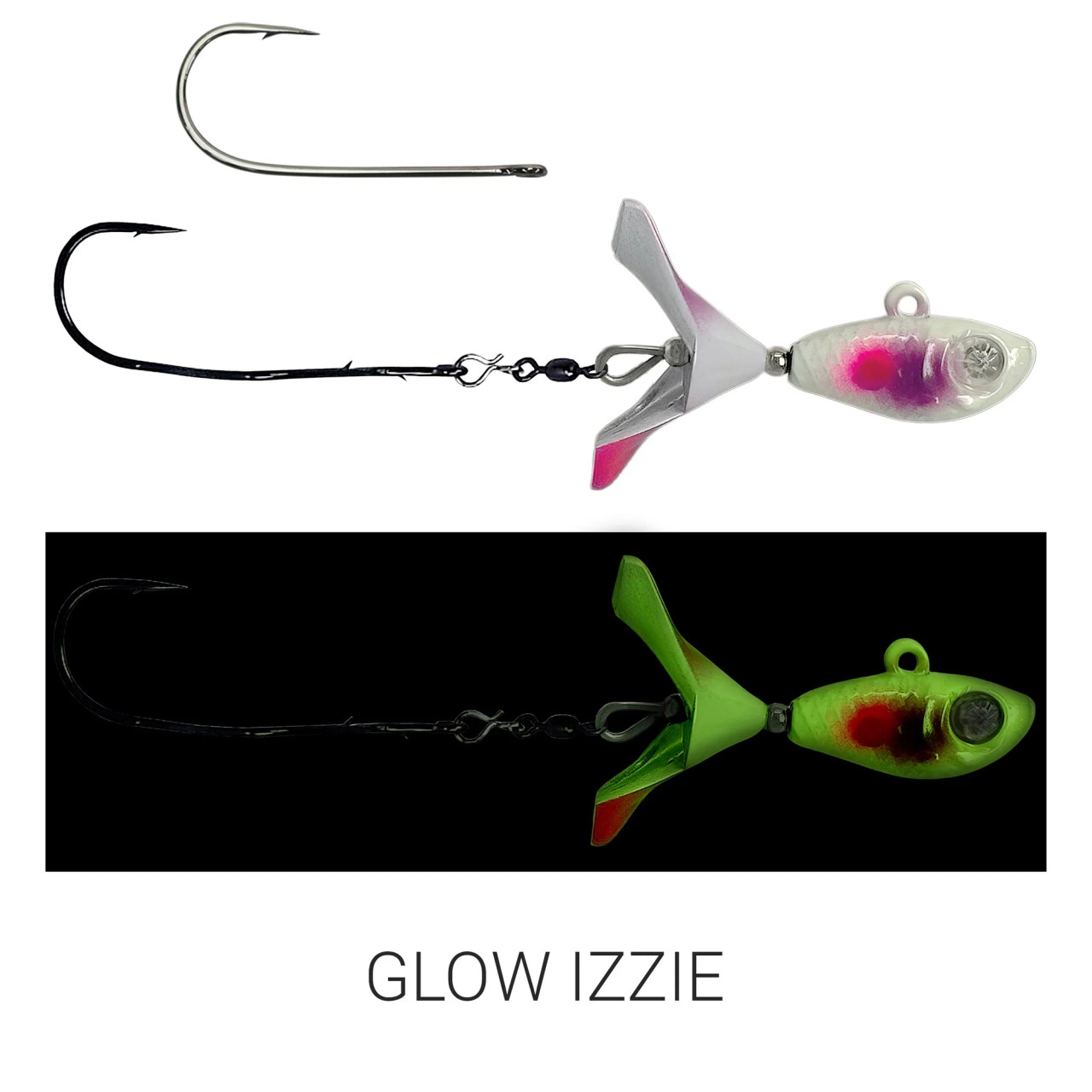 Kalin's Google Eye Tungsten Search Bait, 5/8oz, Glow Izzie