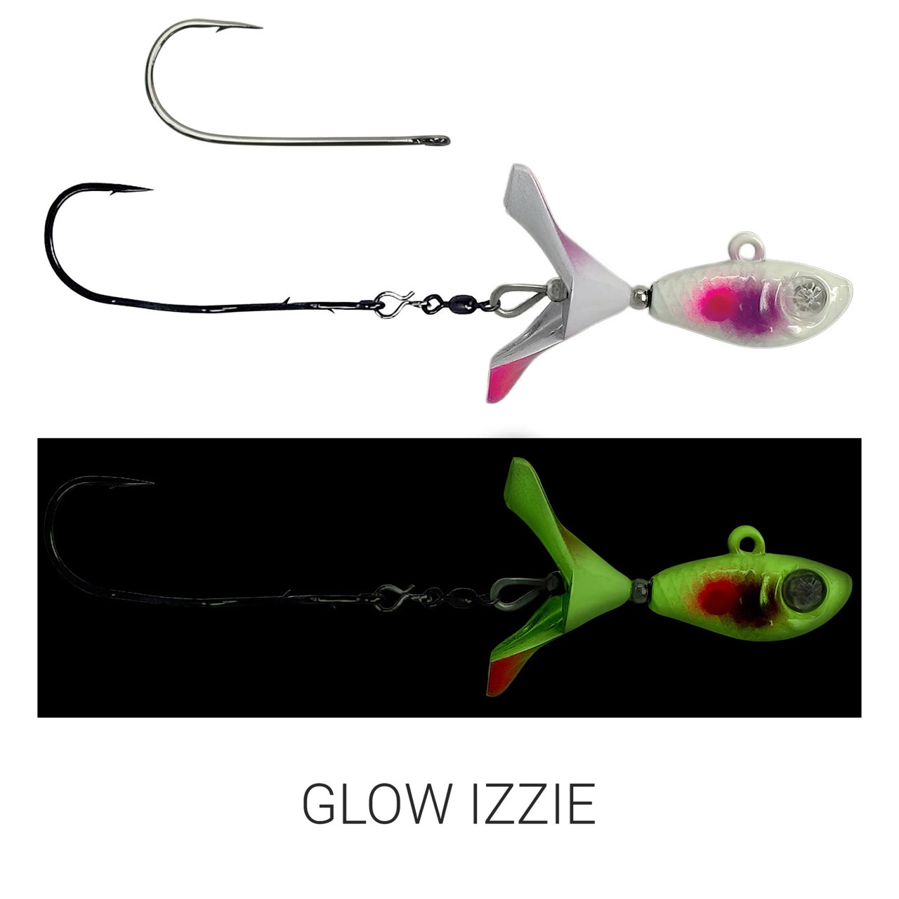 Kalin's Google Eye Tungsten Search Bait, 3/8oz, Glow Izzie