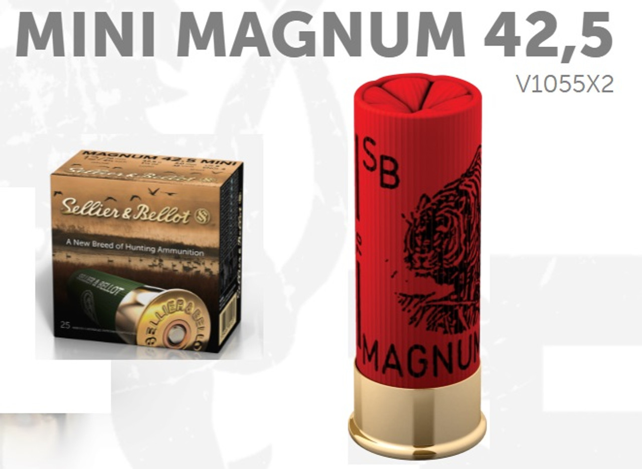 Sellier and Bellot 12 Ga, 2-3/4", 1-1/2 oz, #BB Lead Shot, 25 Rounds
