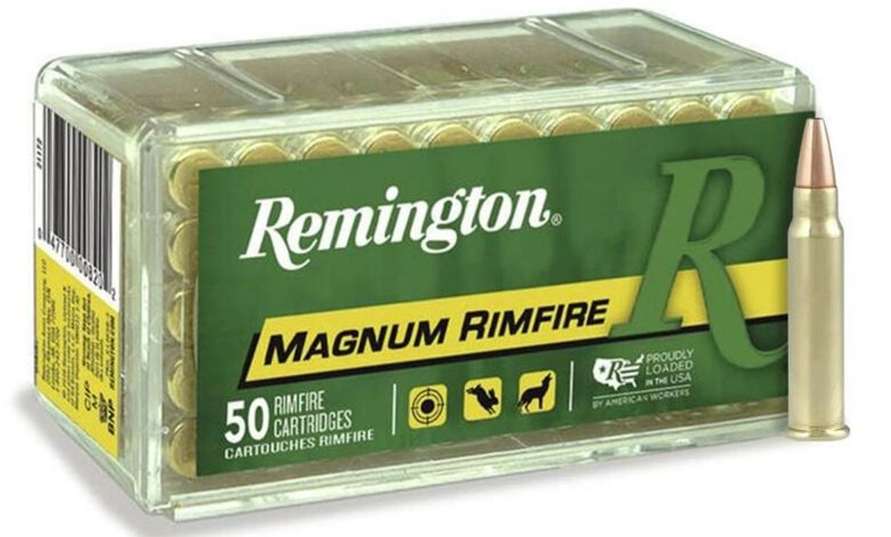 Remington Rimfire Ammo 17 HMR, 17Gr, JHP Magnum Rimfire, 50 Rnds