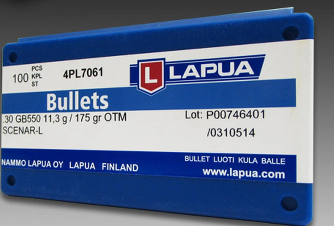 Lapua 7.62, 175 Gr OTM Scenar-L Projectiles, 100 Pack