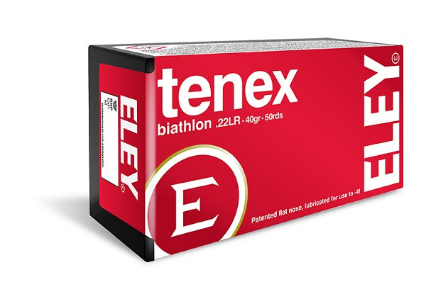 Eley Tenex Biathlon 22LR, 40 grain Lead Flat Nose, Box of 50