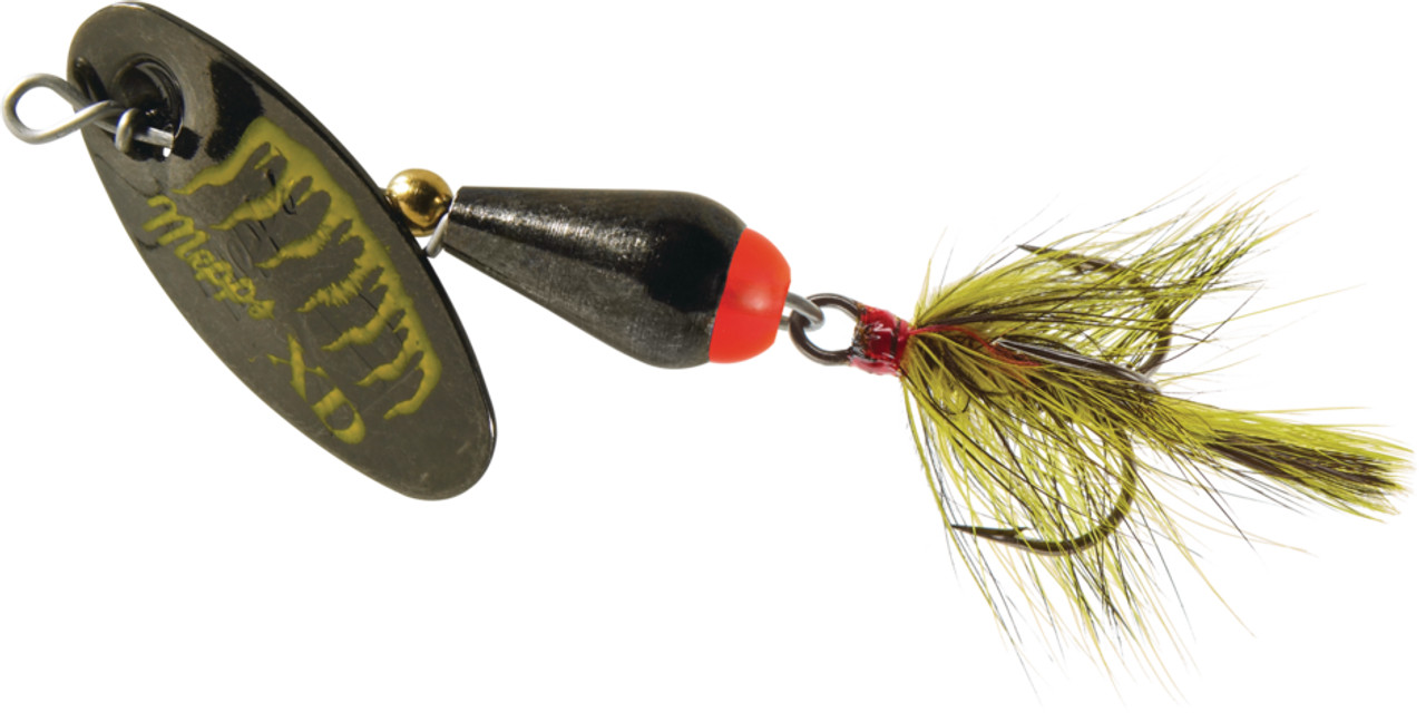 Mepps Xtra Deep, Dressed, #2, Black & Yellow