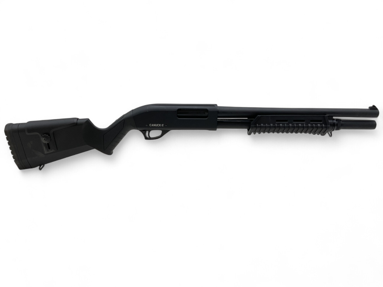 Canuck Pump Action Shotgun 12Ga 3" Chamber 17" Barrel Black Synthetic Stock