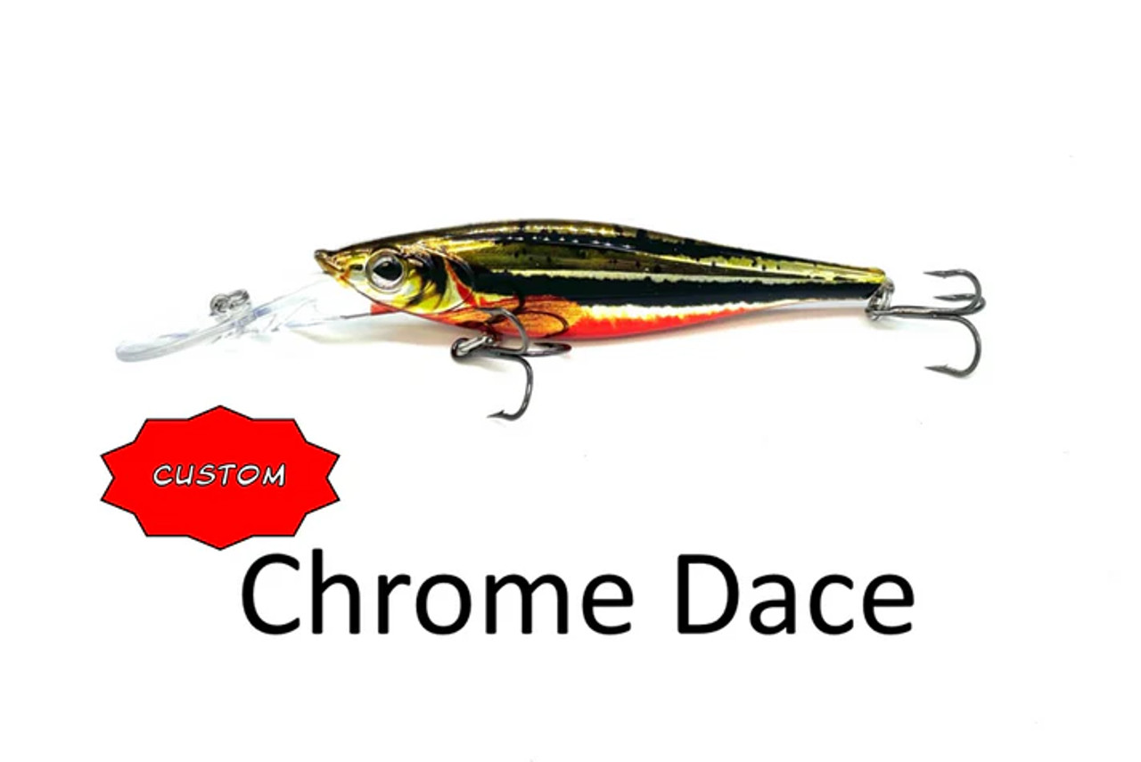 Walleye Nation Creations Lil Reaper Deep Crankbait, 3.5", 12' Dive, #6 Hook, Chrome Dace