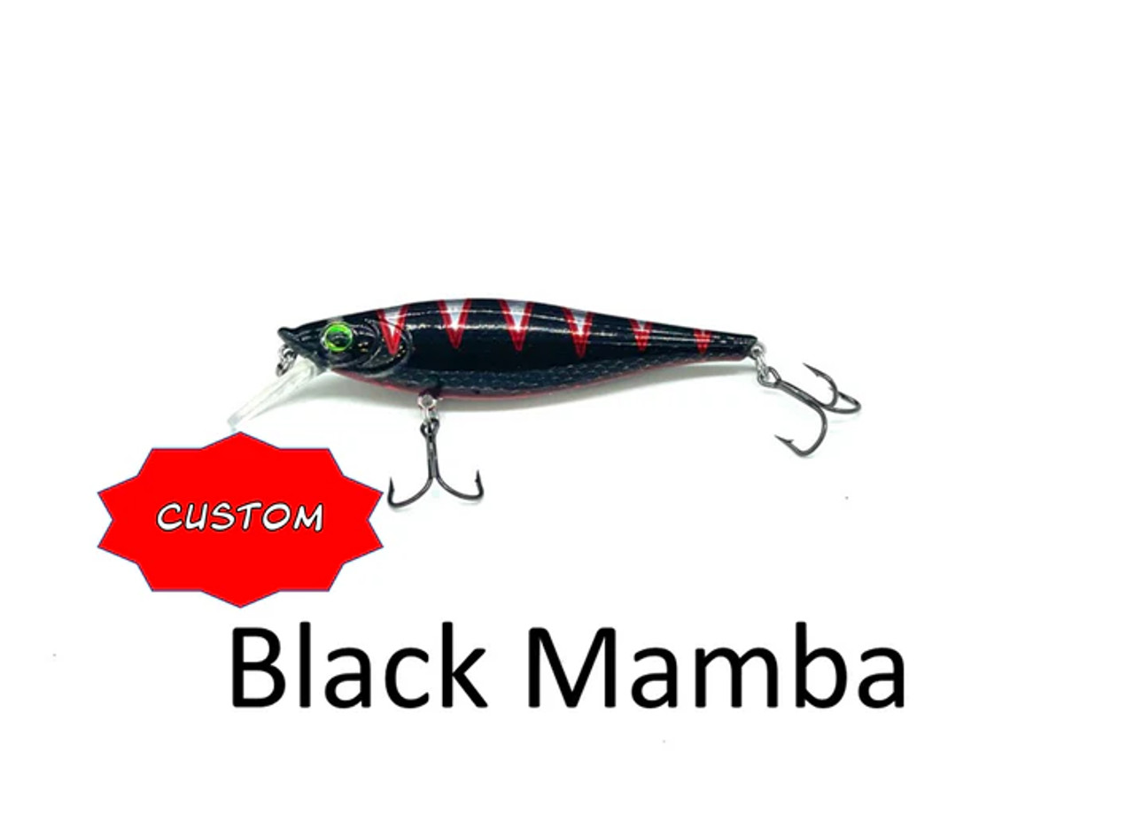 Walleye Nation Creations Lil SB Reaper Square Bill Crankbait, 3.5", 8' Dive, #6 Hook, Black Mamba