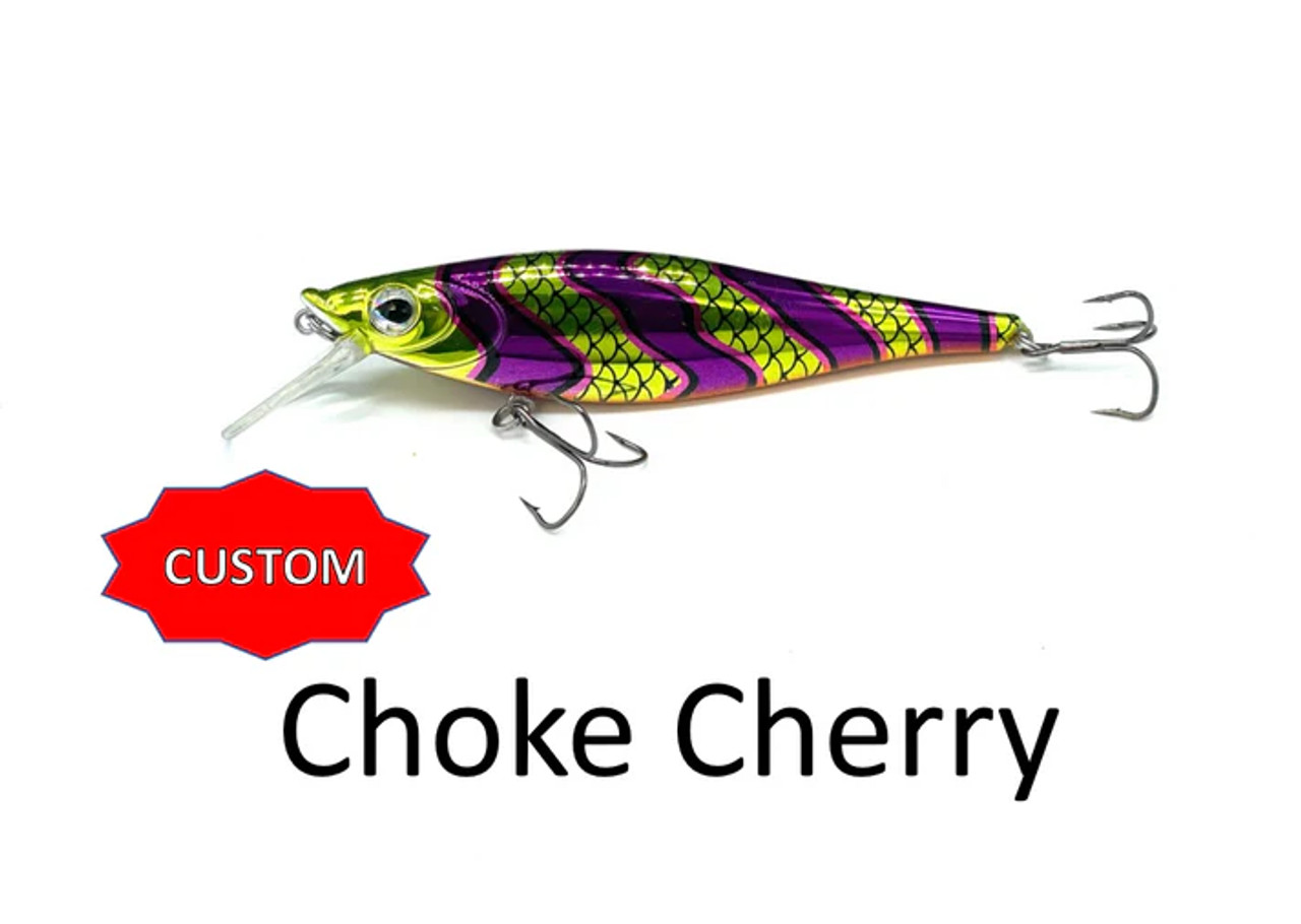 Walleye Nation Creations Lil SB Reaper Square Bill Crankbait, 3.5", 8' Dive, #6 Hook, Choke Cherry