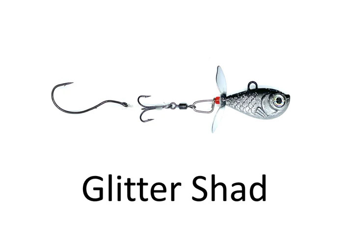WNC Death Jig Rigs, 1/4 Oz, Glitter Shad