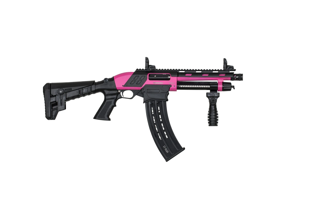 Federation Firearms SPM 12 Pump-Action, 12 Ga 3", 9" Barrel, Prison Pink