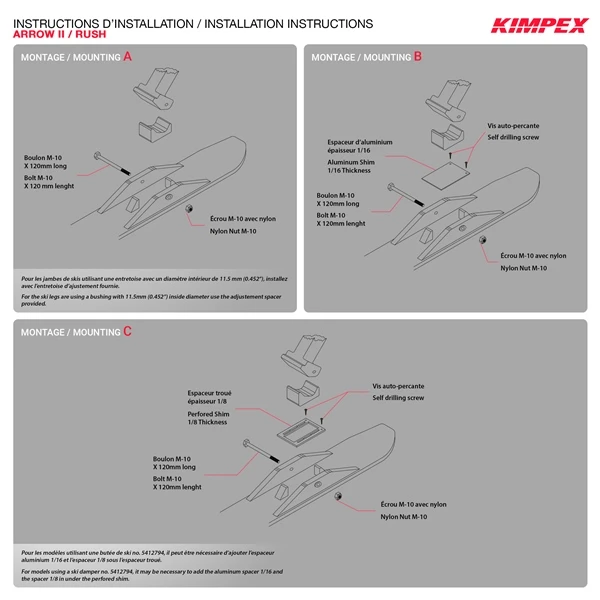 Kimpex Rush Ski Kits - 272623