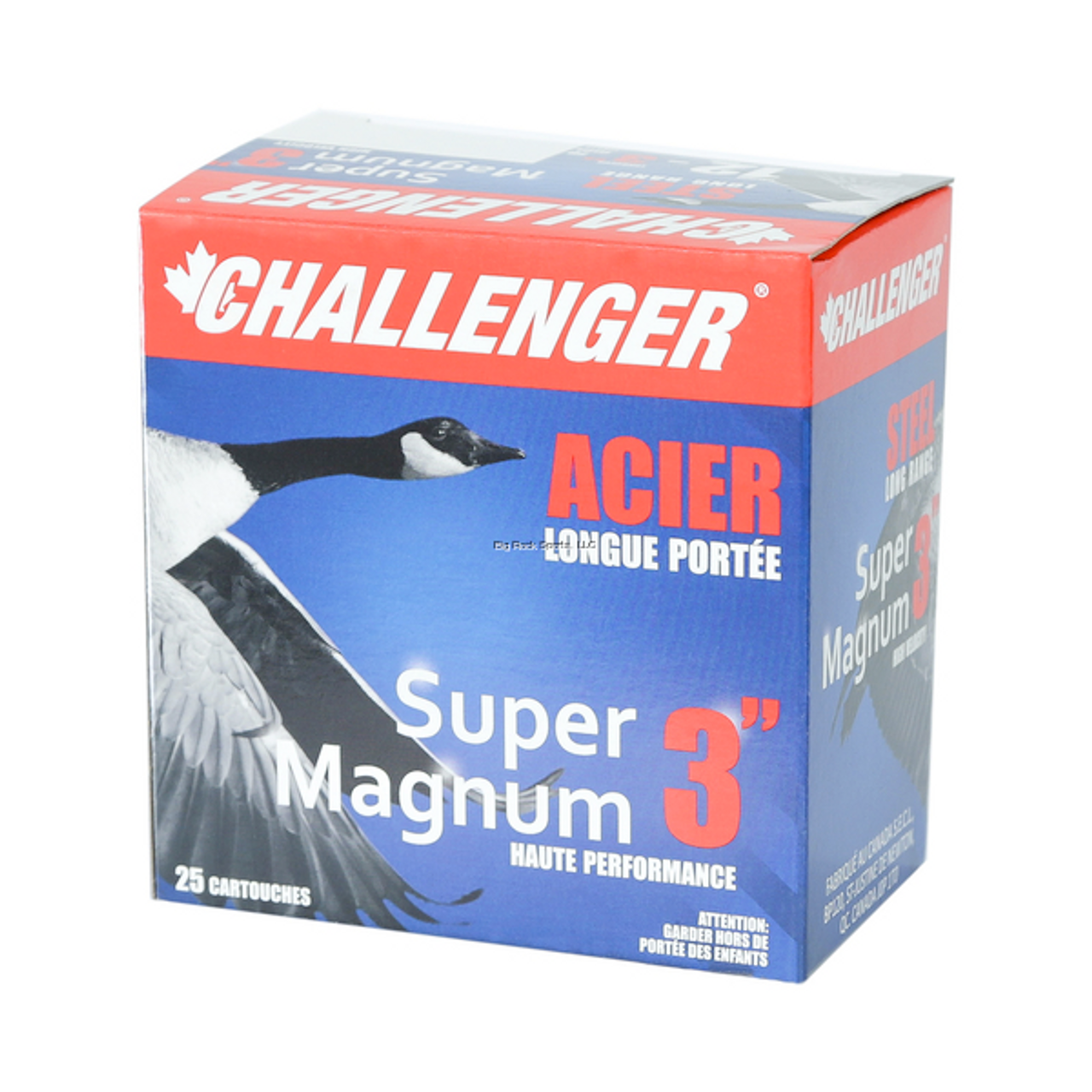 Challenger Ammo Super Magnum 12 GA, 3 in, No. 3, 1-1/4 oz, 1450 fps, 25 Rnds