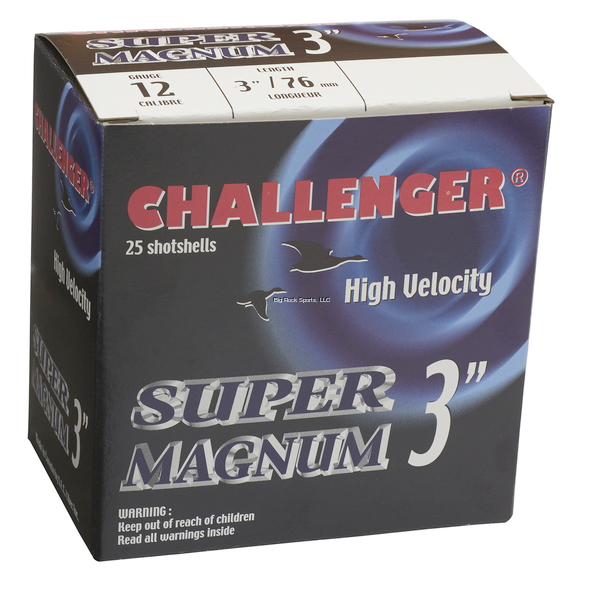 Challenger Ammo Super Magnum Shotshell 12 GA, 3", #4, 1-3/8 oz, 1400 fps, 25 Rnds