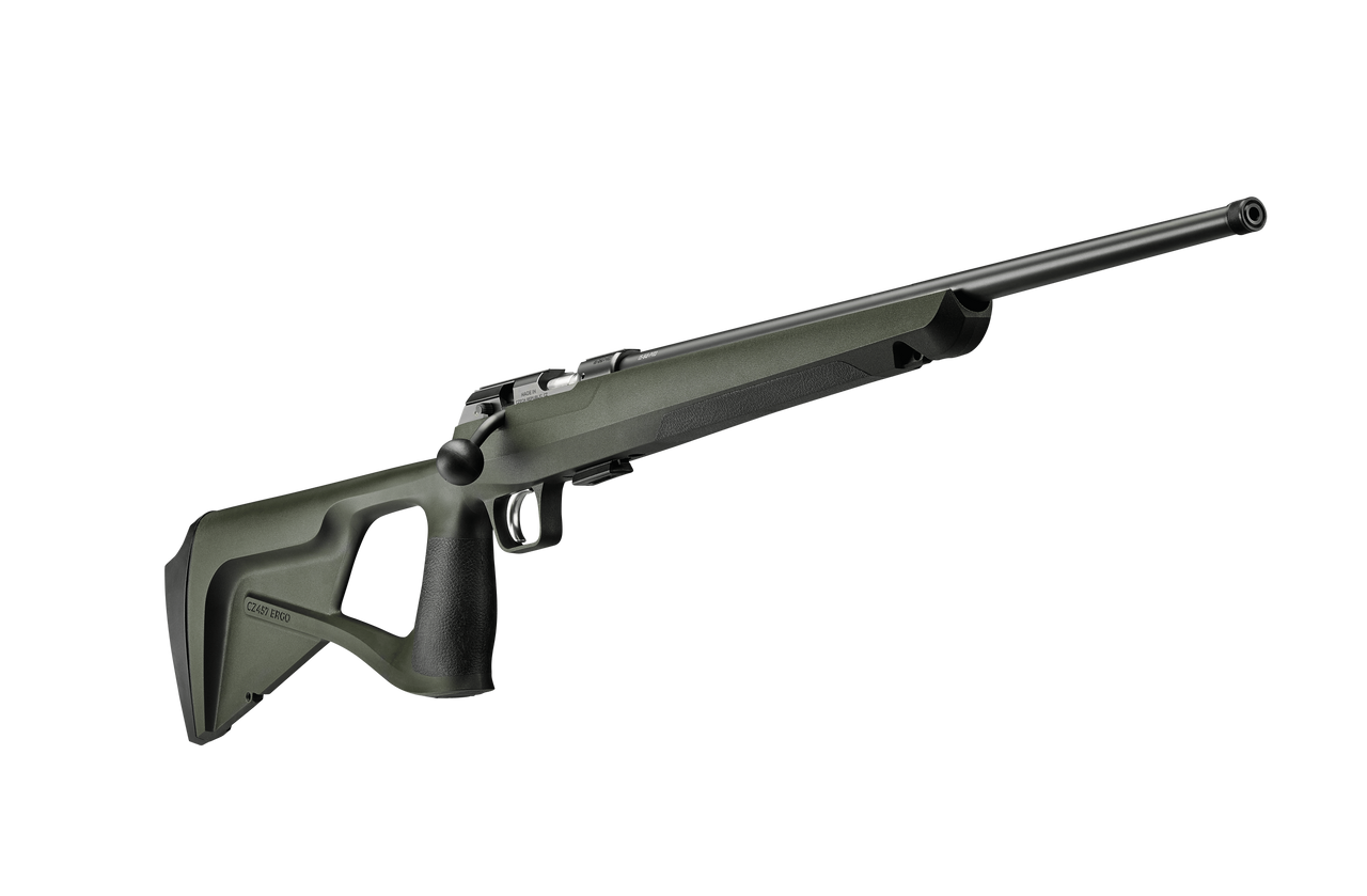 CZ 457 Ergo 22 LR Bolt Action, 20" Barrel, Green