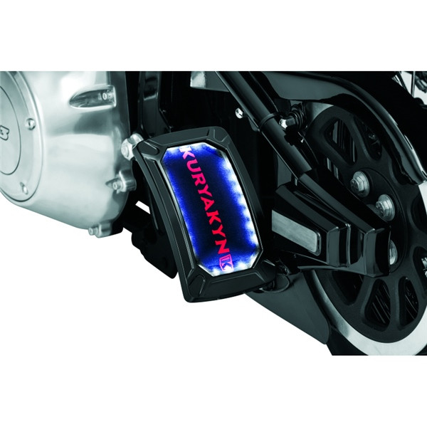 Kuryakyn Nova Curved Vertical Mount Side License Plate Holder - 837453