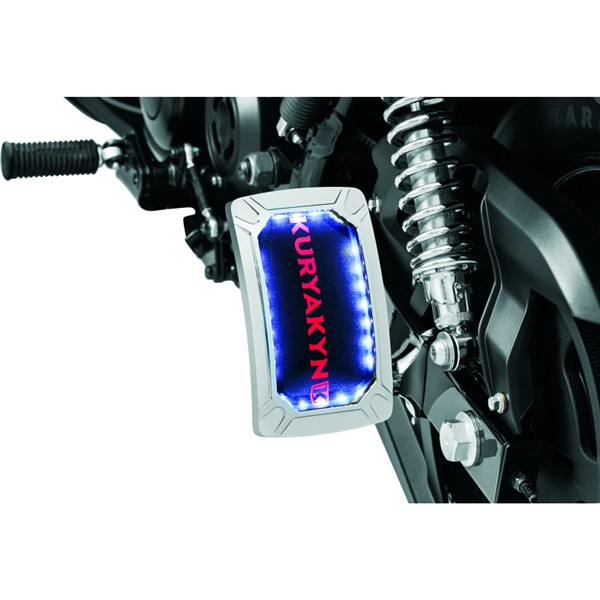 Kuryakyn Nova Curved Vertical Mount Side License Plate Holder - 837452