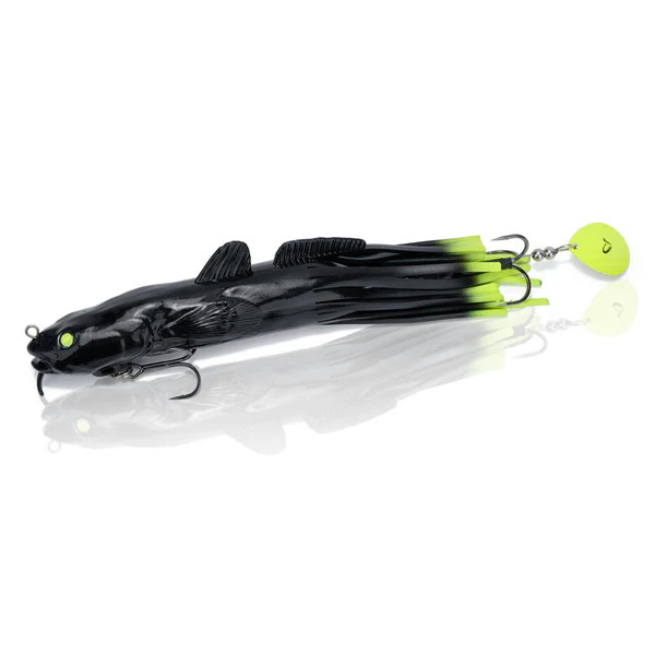 Savage Gear 3D Burbot Tube, 10" 6.7oz, Black Chartreuse