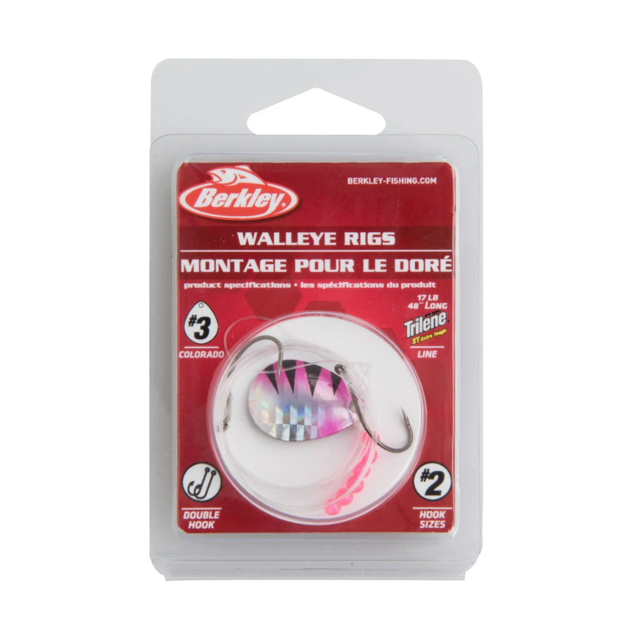 Berkley Walleye Colorado Blade Rig, #3, Pink Perch